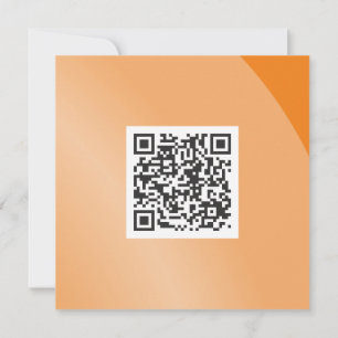 Modern QR-kod för måttlig Orange, monokrom, modern Kort