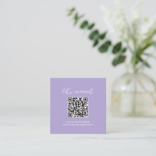 Modern QR-kod för minimal contemporary Fyrkantigt Visitkort