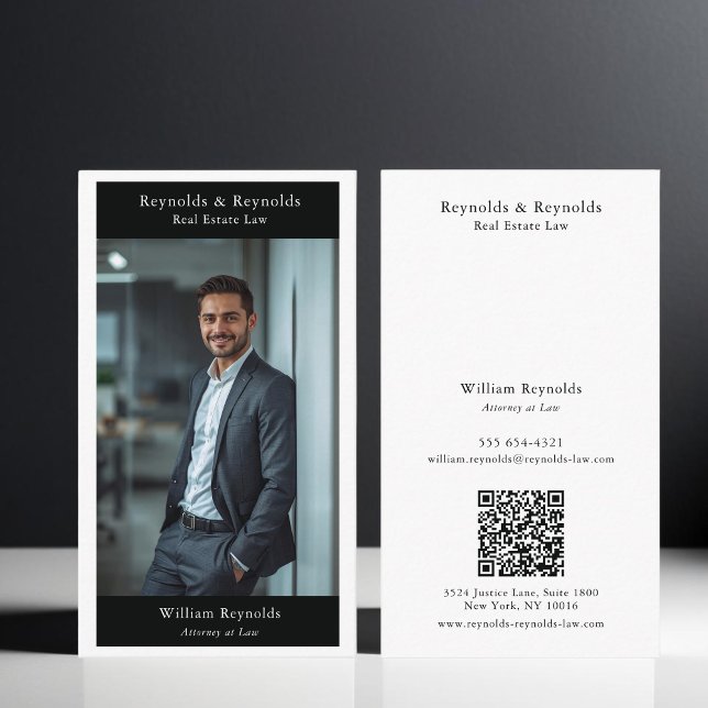 Modern QR-kod för professionell juridisk byrå Visitkort (Skapare uppladdad)