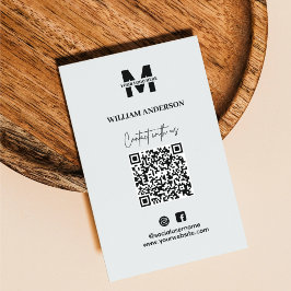 Modern QR-kod för Small Business Instagram Faceboo Visitkort