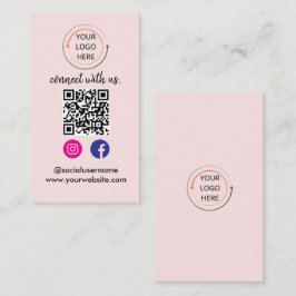 Modern QR-kod för sociala medier | Minimalistisk p Visitkort