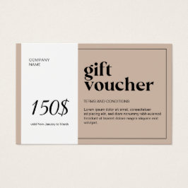 Modern QR-kod Gift Voucher Visitkort