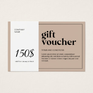 Modern QR-kod Gift Voucher Visitkort