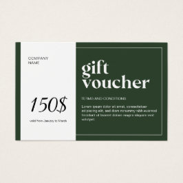 Modern QR-kod Gift Voucher Visitkort