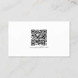 Modern QR-kod Handstil Sleek Företag Visitkort