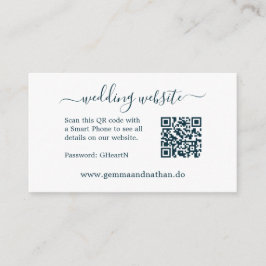 Modern QR-kod - liten Bröllop-webbplats Tilläggskort
