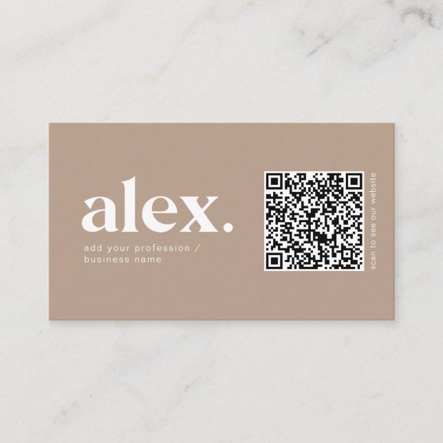Modern QR-kod Logotyp Affärsbrev Visitkort (Framsida)