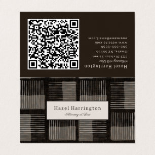 Modern QR-kod, mappat Affärskort, svart Grått Visitkort
