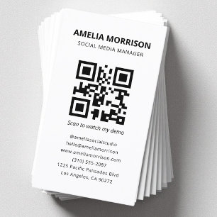 Modern QR-kod minimalistisk professionell Visitkort