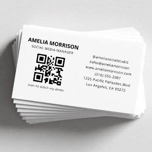 Modern QR-kod Minimalistisk Professionell Visitkort