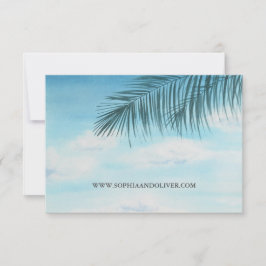 Modern QR-kod Ocean Blue Beach Wedand OSA kort