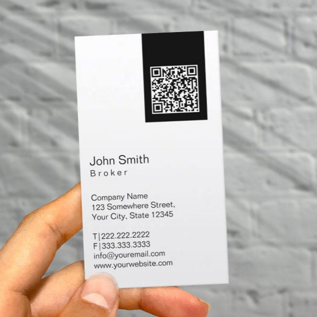Modern QR-kod Real Gods Broker-Affärskort Visitkort (Skapare uppladdad)