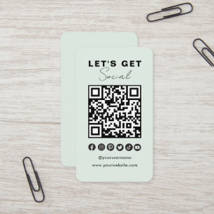 Modern QR-kod Social Media Connect with US Visitkort