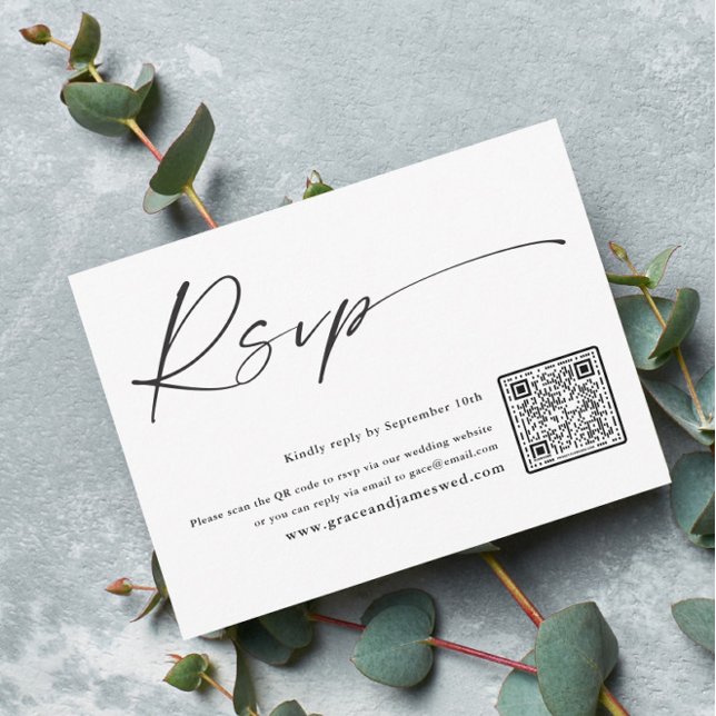 Modern QR-kod svart och vit OSA Kort (Skapare uppladdad)