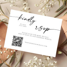 Modern QR-kod Webbplats RSVP-kort