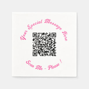 Modern QR-kodblöjor med Speciell text Pappersservett