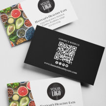 Modern QR-kodfoto och Logotyp Black
