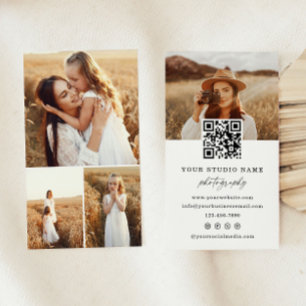 Modern QR-kodfotograf Visitkort