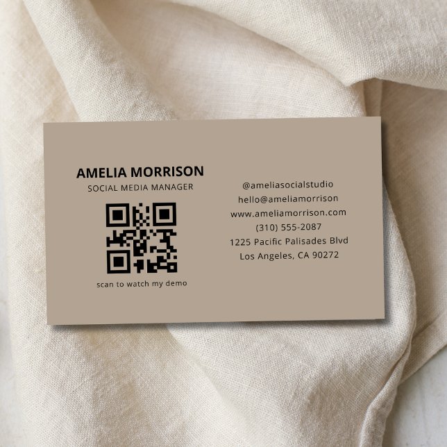 Modern QR-kodminimalistisk Professionell Visitkort (Skapare uppladdad)