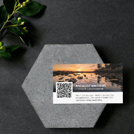 Modern QR-kodsfotoskrivare Visitkort