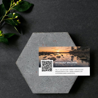 Modern QR-kodsfotoskrivare Visitkort