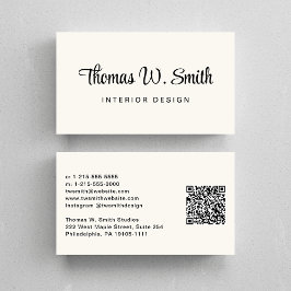 Modern QR-kodskapare för skript Visitkort