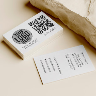 Modern QR-Logotyp - enkel vit Professionell Visitkort