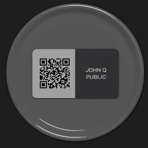 Modern QR-Mörk Visitkort