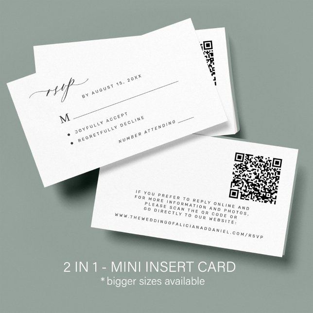 Modern QR-OSA och klassisk bröllop-svarskod Tilläggskort (Skapare uppladdad)