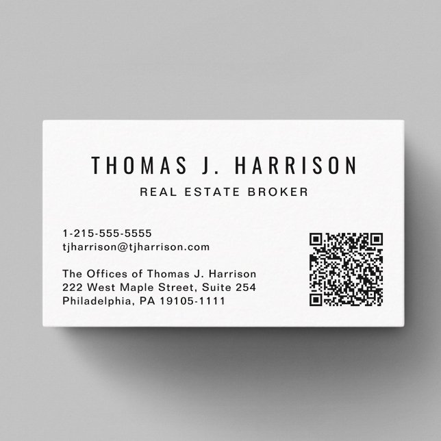 Modern QR-Professionell Visitkort (Input your website address or social media link to create a scannable QR code)