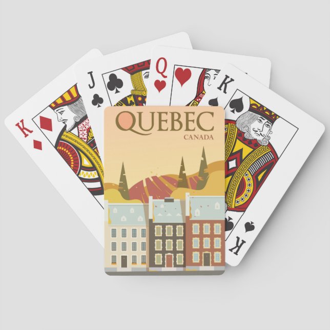 Modern Quebec Canada Travel Casinokort (Baksidan)