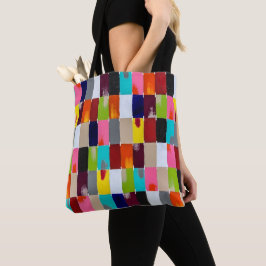 Modern Quilt Tote Bag Tygkasse