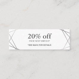 Modern rabatt på Silver-Mönster Mini Visitkort