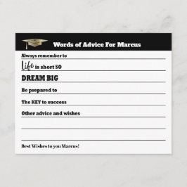 Modern rådgivning Önskemål Party Guld Studenten Rådkort