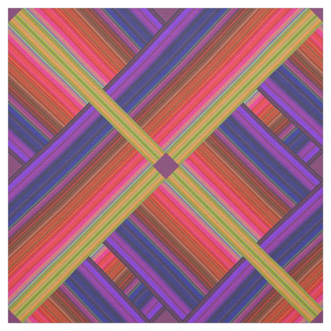 Modern Rainbow 3D Abstrakt Fabric Tyg (Provkarta)