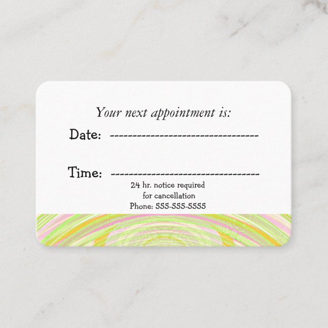 Modern Rainbow Arc Medical Möte Tidsbeställning Kort (Framsida)