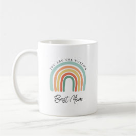 Modern Rainbow Best Mamma Mors dag Gift Kaffemugg