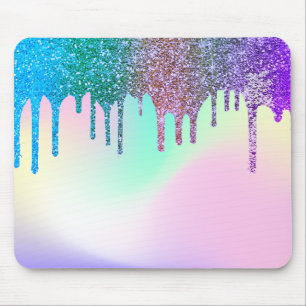 Modern Rainbow Glitter driver Holografi Musmatta