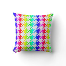 Modern Rainbow Houndstooth Mönster