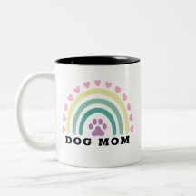 Modern Rainbow Hund Mamma Monogram