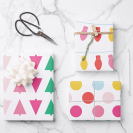 Modern Rainbow Julgran och String Ljus