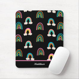 Modern Rainbow Mönster Anpassade Namn Musmatta