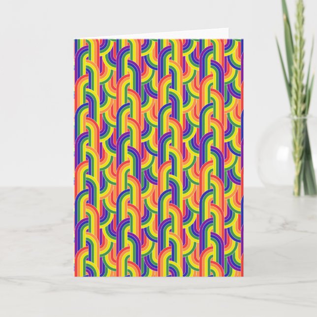 Modern Rainbow Mönster Kort (Framsida)