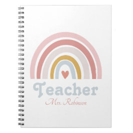 Modern Rainbow Personlig Teacher Anteckningsbok