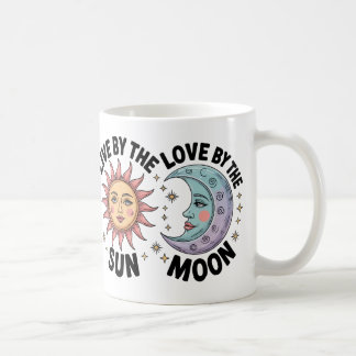 Modern Rainbow Sol och Måne Kaffemugg