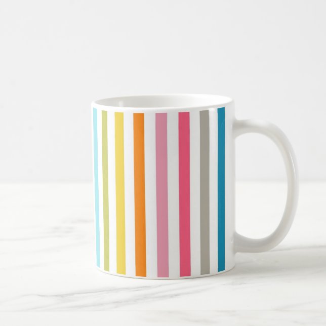 Modern Rainbow Trendig Colorful Rand Kaffemugg (Höger)