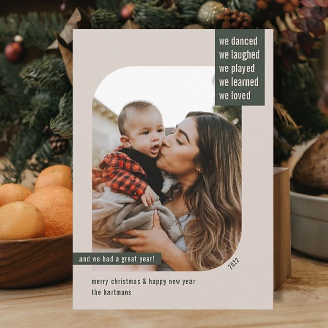 Modern Ram-årsgranskning 1 Fotojulklan Julkort (Skapare uppladdad)