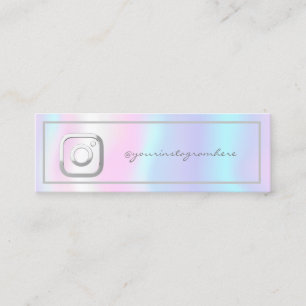 Modern ram holografisk Instagram sociala media Mini Visitkort