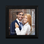 Modern Ram och monogramfoto Minnesask<br><div class="desc">Fullt-utfallsfotodesign med en elegant tunn ram och ett 3-brev monogram. Anpassa den till mors dag,  som en bröllop- eller jubileumsgåva,  studenten-gåva osv.</div>