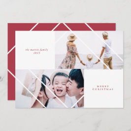 Modern Ram Red-julfotkort Julkort